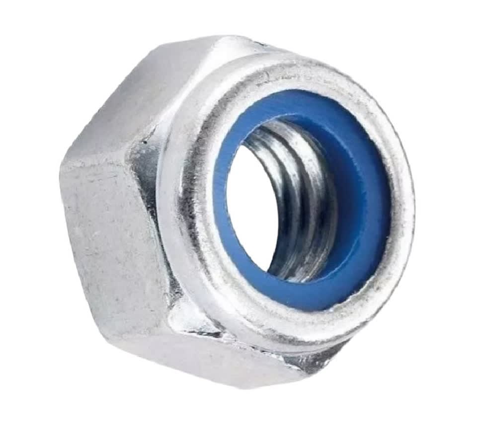 Tuerca Hexagonal M10 Con Seguro Nylon Paso 1.53