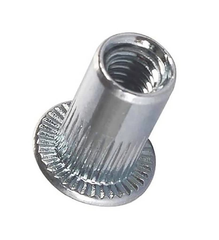 Tuerca Remache Roscado Aluminio Cabeza Plana M4 x 5 Unid.3