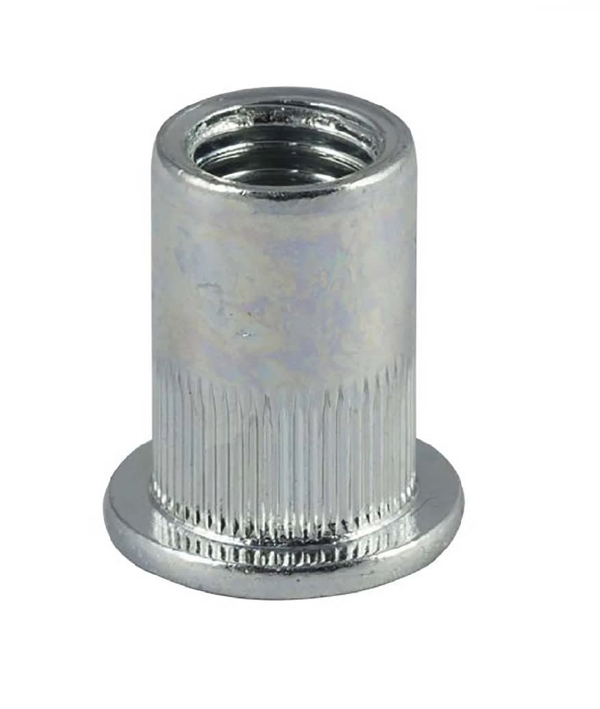 Tuerca Remache Roscado Aluminio Cabeza Plana M4 x 5 Unid.2