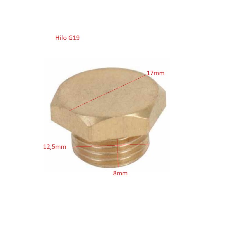 Perno Tapón Cebado Bombas 5/8 ''(12,5mm)3