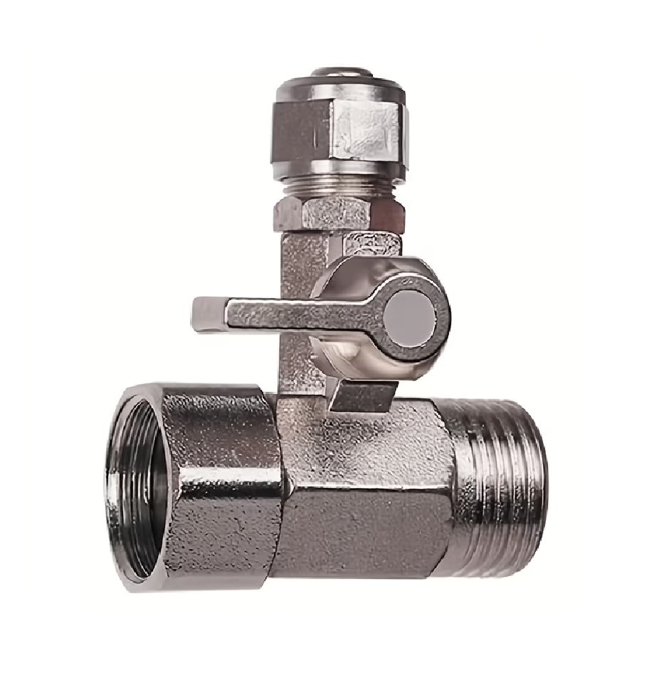 Válvula Bola Tres Vías para Conector Grifo 1/2