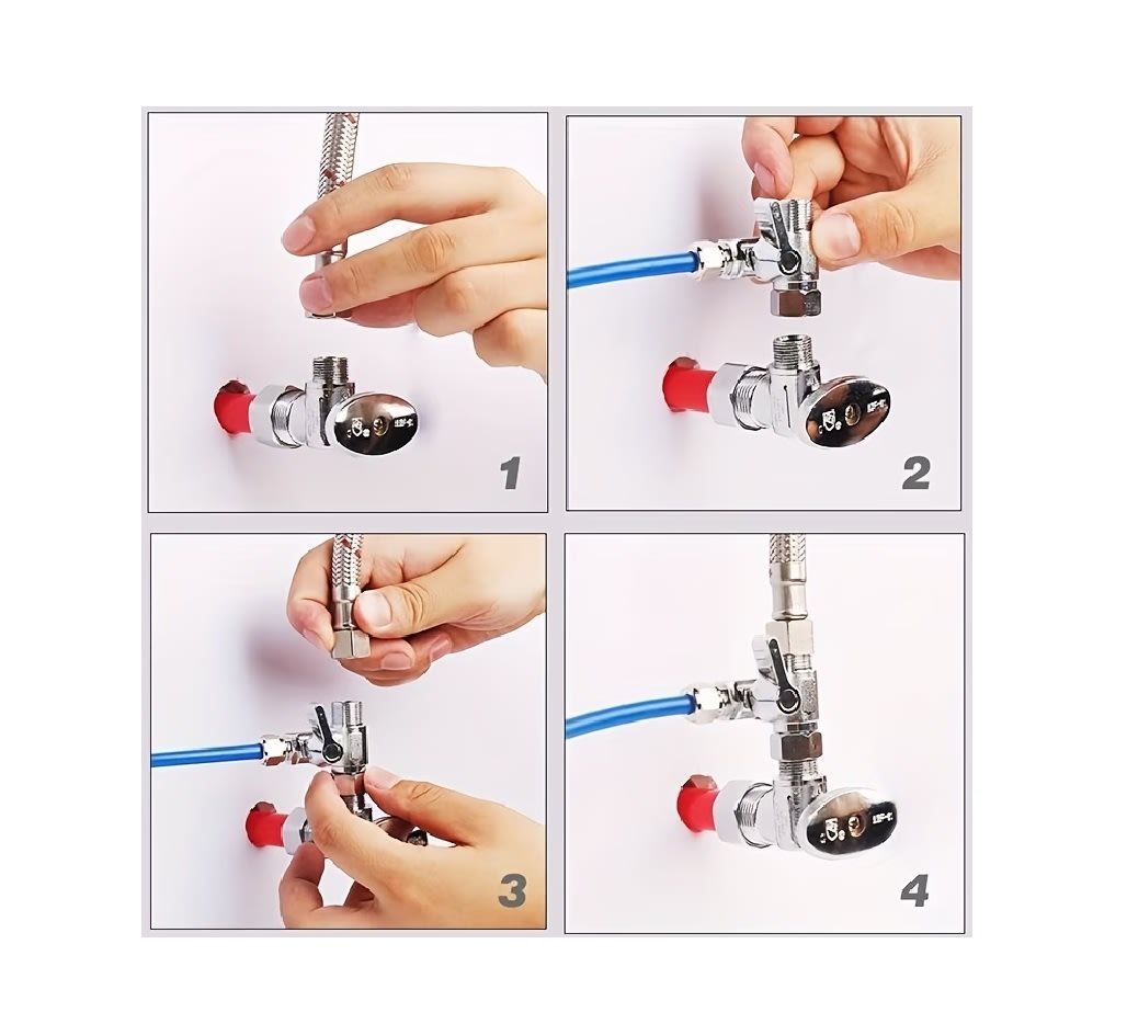 Válvula Bola Tres Vías para Conector Grifo 1/2