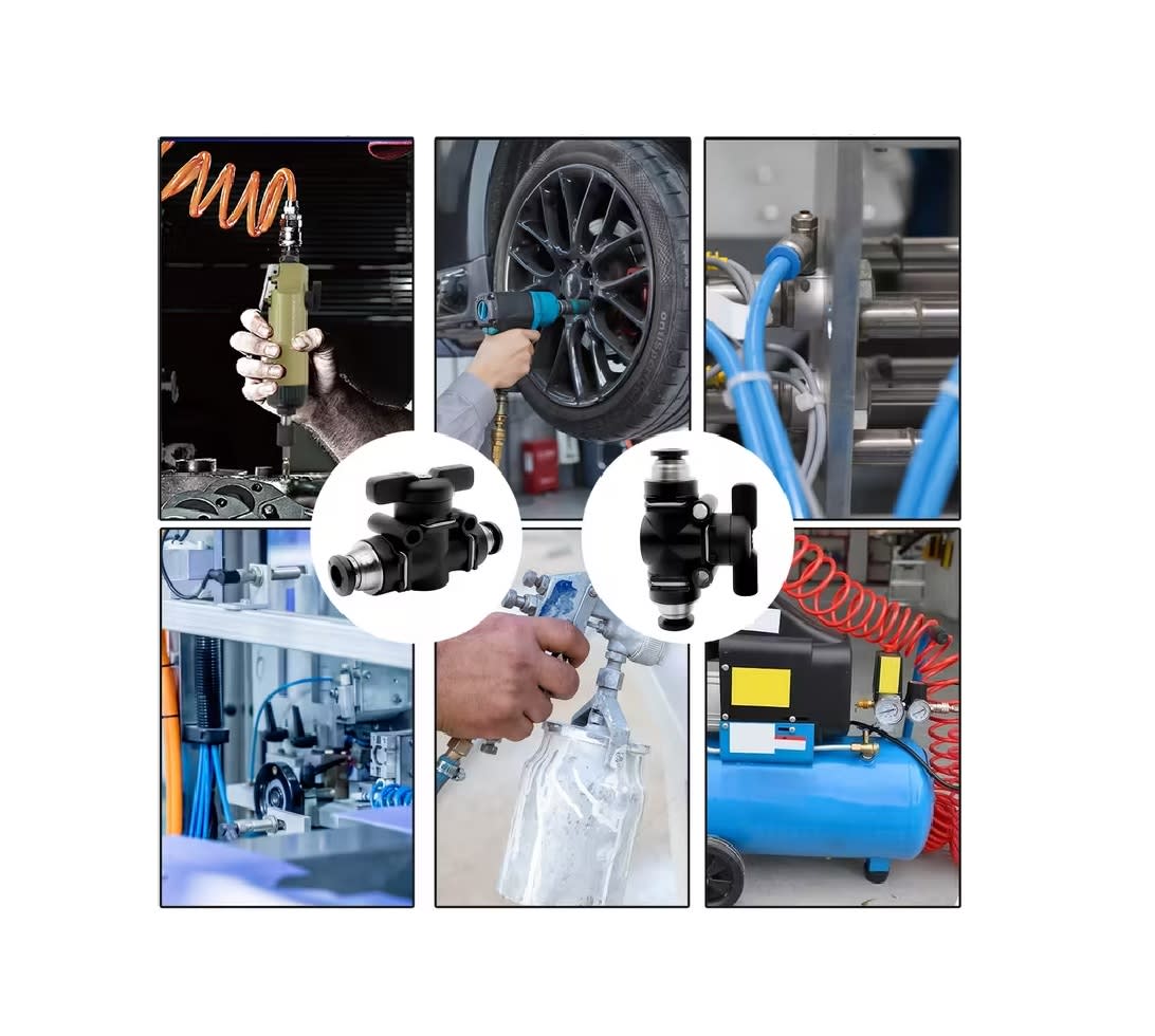 Válvula Control de Flujo Aire Unión Buc 6mm Dos Vías4