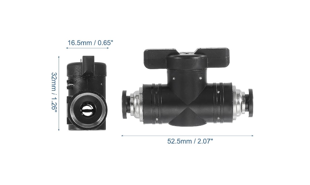 Válvula Control de Flujo Aire Unión Buc 6mm3