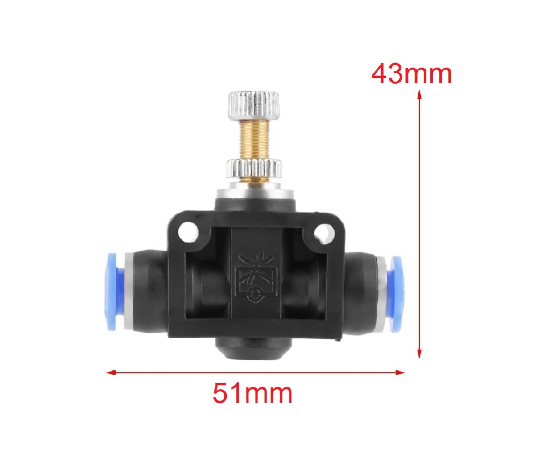 Válvula Control de Flujo Neumático SCF - 8mm6