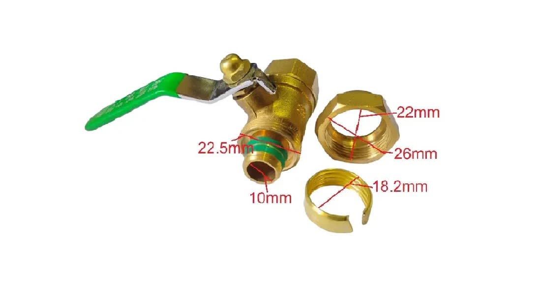 Válvula De Bola Para Cañería Pex 18 Hi 1/24