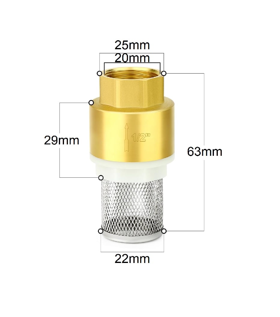 Válvula Retención Vertical 1/2