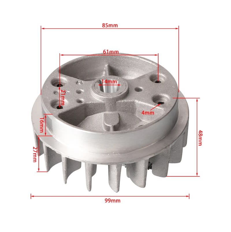 Volante Magneto Motor 49cc 2T Arranque Fácil P Alum3