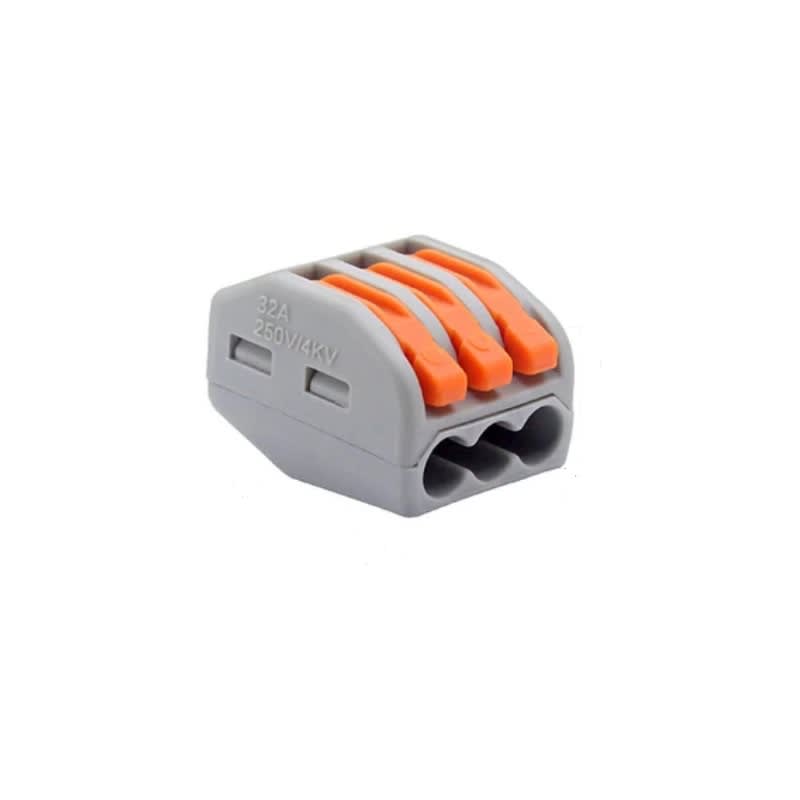 Conector de Cable 3 Pines PCT 213 Gris