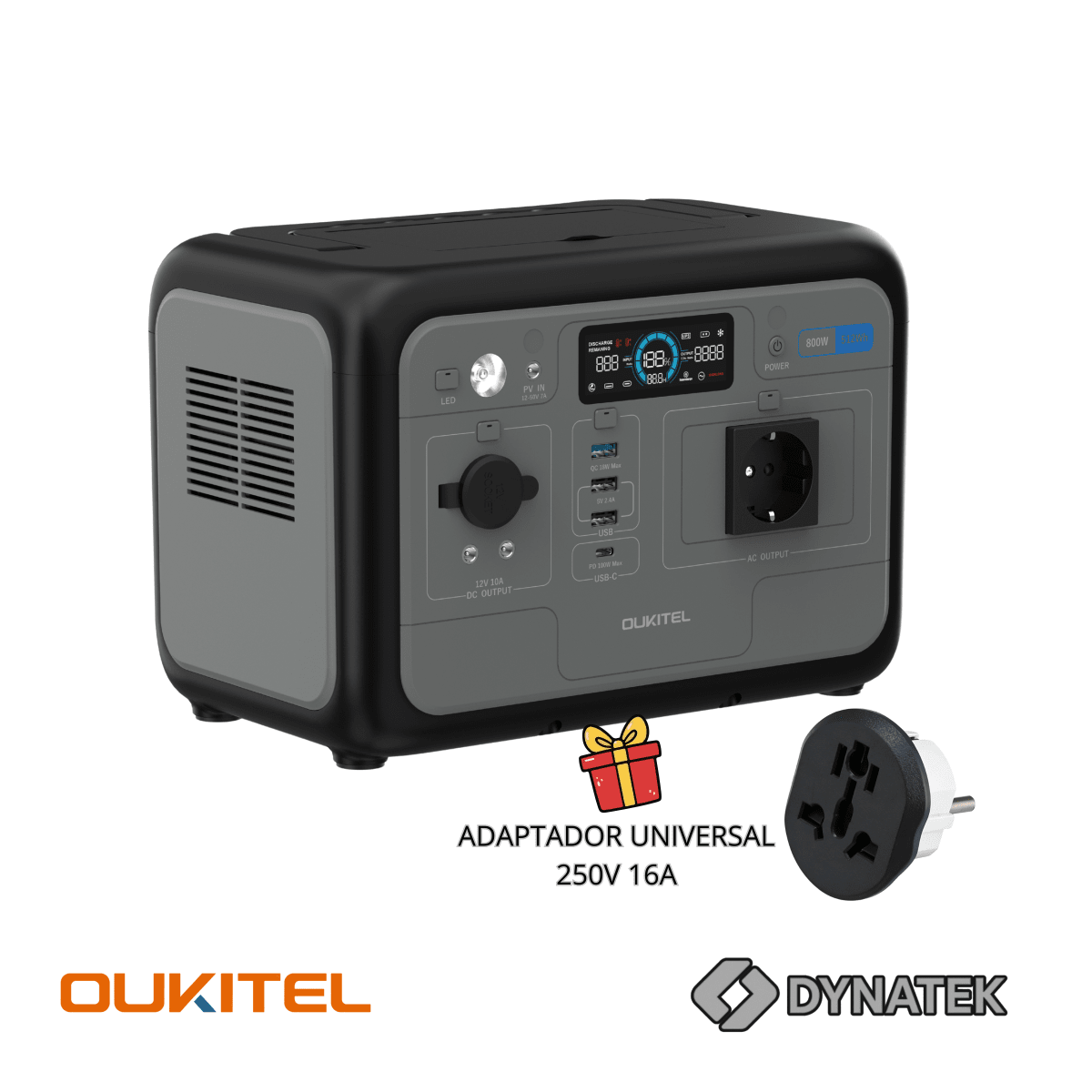 OUKITEL P800E – Estación de Energía Portátil 800W / 512Wh2