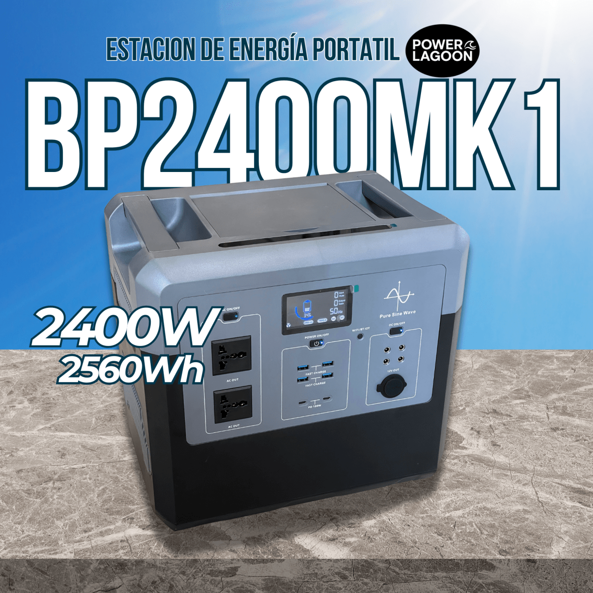 POWER LAGOON BP2400MK1 – Estación de Energía Portátil 2400W / 2560Wh1