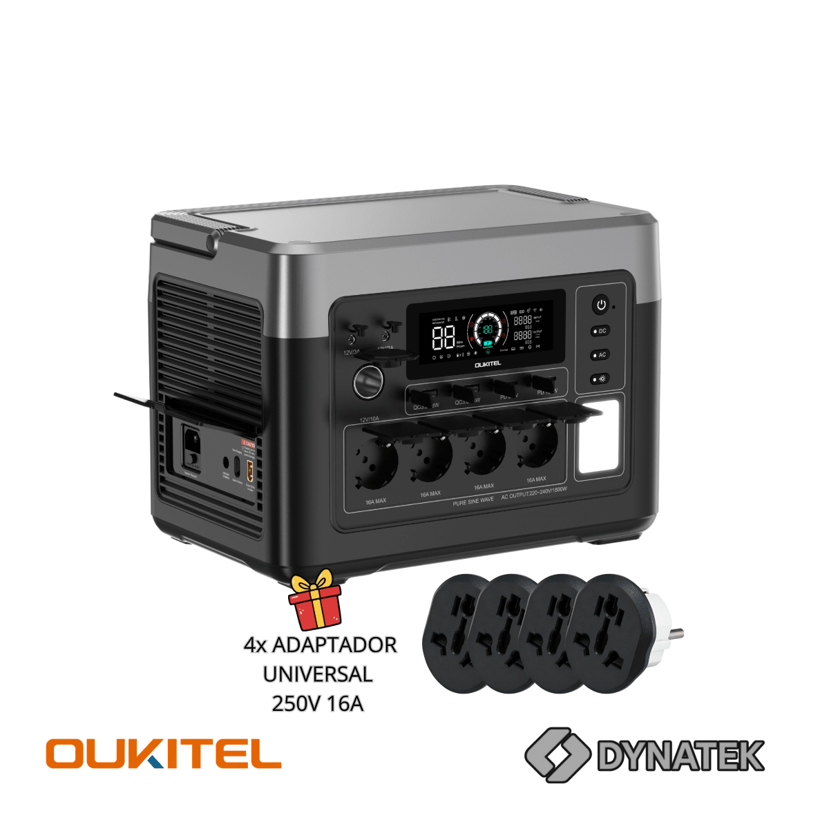 OUKITEL P1500E PLUS – Estación de Energía Portátil 1800W / 1536Wh2