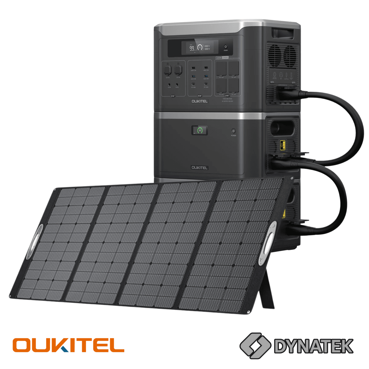 OUKITEL BP3000E + 2 Baterías de Expansión B2000L + Panel Portátil Plegable PV4001