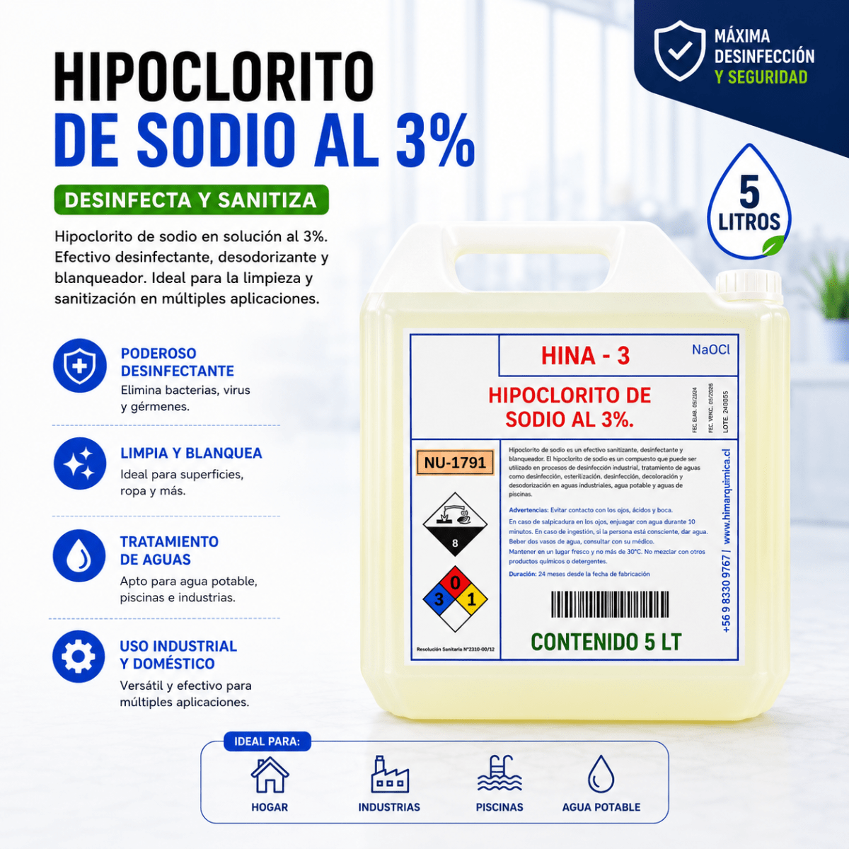 Hipoclorito de Sodio 3%1
