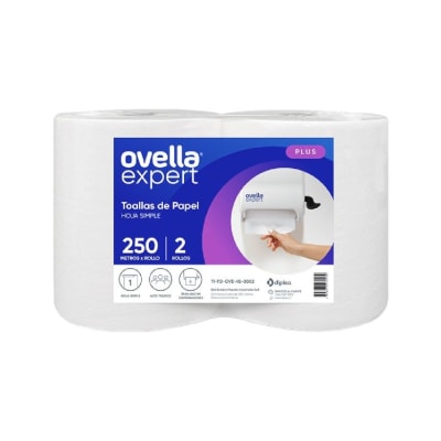Toalla de Papel Ovella Expert 2x250 mts1