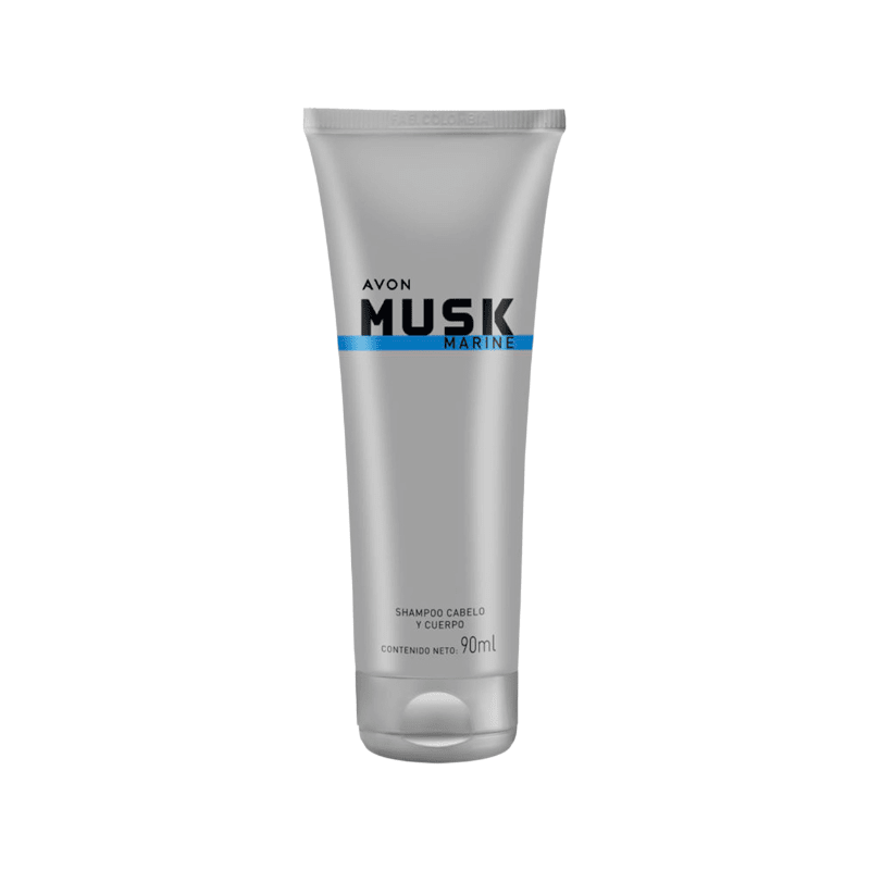 SHAMPOO PARA CABELLO Y CUERPO MUSK MARINE 90 ML | BOSMAT OUTLET PERÚ