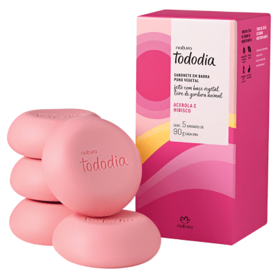 CAJA DE JABONES ACEROLA E HIBISCO 5 UND TODODIA1