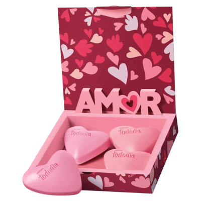 CAJA DE JABONES CORAZONES MIXTOS TODODIA 4 UND1