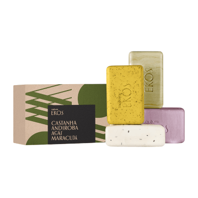 CAJA DE JABONES CREMOSOS Y EXFOLIANTES 4 UND1