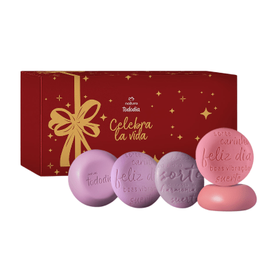 CAJA DE JABONES FELIZ NAVIDAD TODODIA 5 UND1