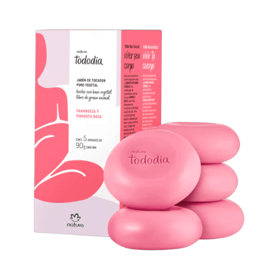 CAJA DE JABONES FRAMBUESA Y PIMIENTA ROSA 5 UND1