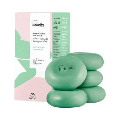 CAJA DE JABONES HOJAS DE LIMON Y GUANABANA 5 UND1