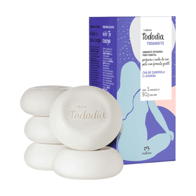 CAJA DE JABONES TE DE MANZANILLA Y LAVANDA 5 UND1