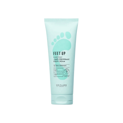 CREMA ANTITRANSPIRANTE FEET UP CONTRA EL MAL OLOR Y SUDOR CON ARBOL DE TE Y MENTA 75ML ORIFLAME1