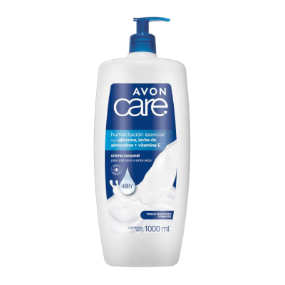 CREMA CORPORAL CON GLICERINA, LECHE DE ALMENDRAS + VITAMINA E AVON CARE 1 LITRO1