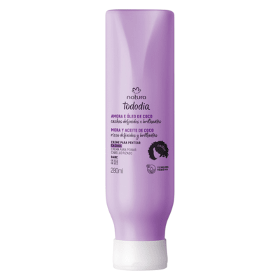 CREMA PARA PEINAR CABELLO RIZADO Y AFRO MORA Y ACEITE DE COCO TODODIA 280 ML1