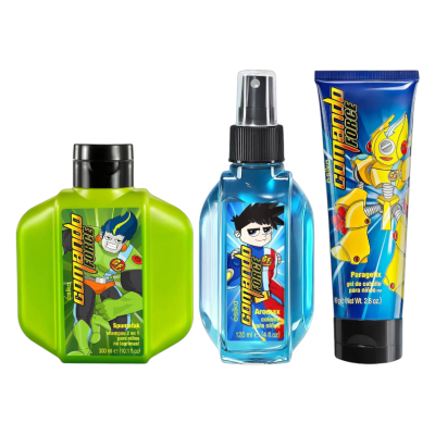 KIT COMANDO FORCE SHAMPOO + GEL DE PEINAR + COLONIA1
