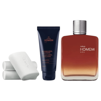 KIT HOMEM NOS PERFUME + SHAMPOO + JABONES1