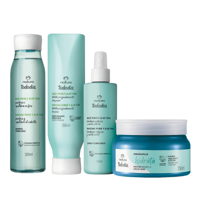 KIT CABELLO HIDRATANTE MANZANA VERDE Y ALOE VERA TODODIA1