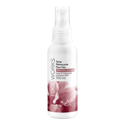SPRAY REFRESCANTE PARA PIES ROSAS Y MAGNOLIA FOOT WORKS 100 ML1