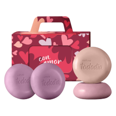 CAJA DE JABONES CON AMOR MIXTOS TODODIA 4 UND