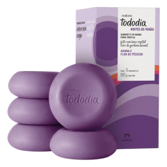 CAJA DE JABONES MORA Y FLOR DE DURAZNO 5 UND TODODIA