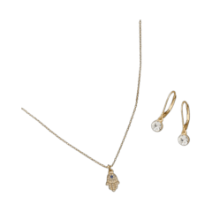 COLECCION MANO DE FATIMA 1 COLLAR + 1 PAR DE ARETES YANBAL