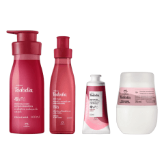KIT CEREZA Y AVELLANA TODODIA BODY + CREMA CORPORAL + CREMA MANOS + DEO ROLL ON