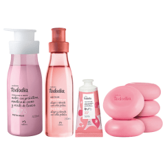 KIT FRUTAS ROJAS BODY + CREMA CORPORAL + JABONES + CREMA MANOS