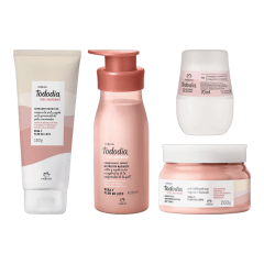 KIT PERA Y FLOR DE LOTO PIEL UNIFORME TODODIA 4 PRODUCTOS