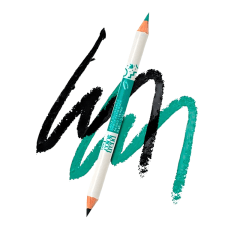LAPIZ DELINEADOR DOBLE PARA OJOS NEGRO - VERDE COLOR TREND AVON