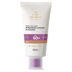 PROTECTOR SOLAR FACIAL MULTIPROTECTOR ACLARADOR DE MANCHAS FPS 50+ CHRONOS TONO 4 OSCURO 50 ML