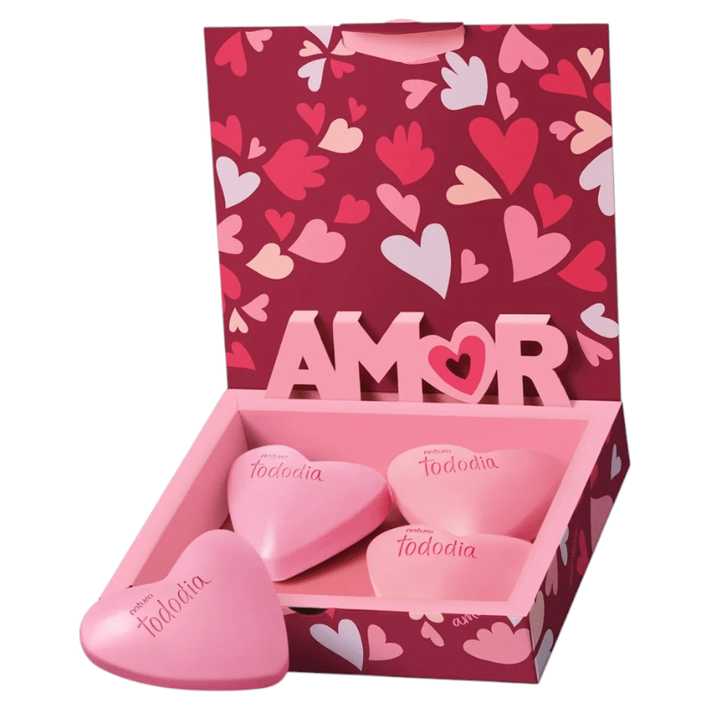 CAJA DE JABONES CORAZONES MIXTOS TODODIA 4 UND 0