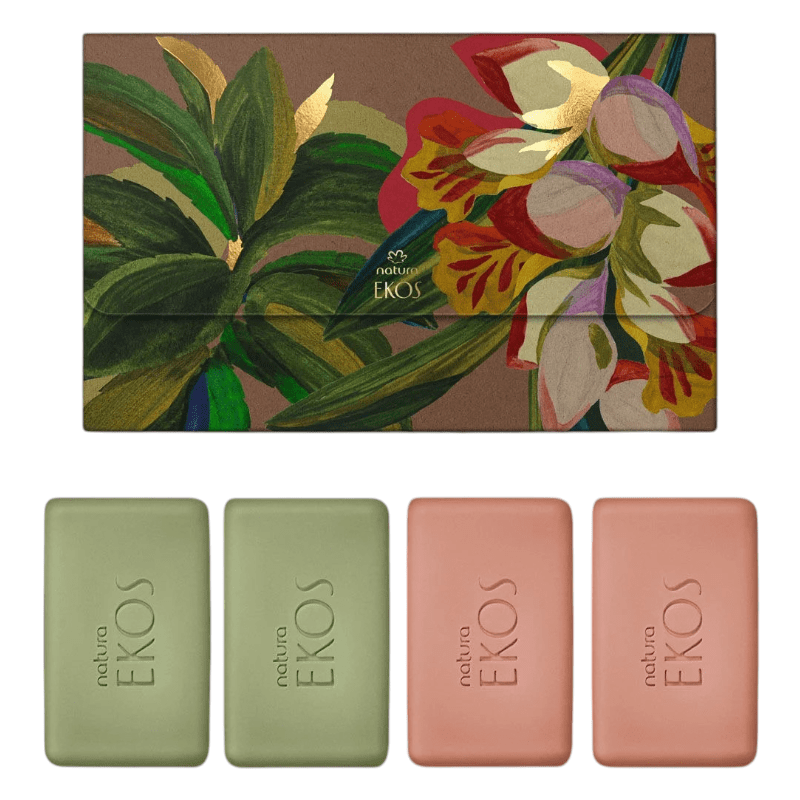CAJA DE JABONES FLOR DE VINDICA Y MENTA PIPERITA EKOS 4 UND 0