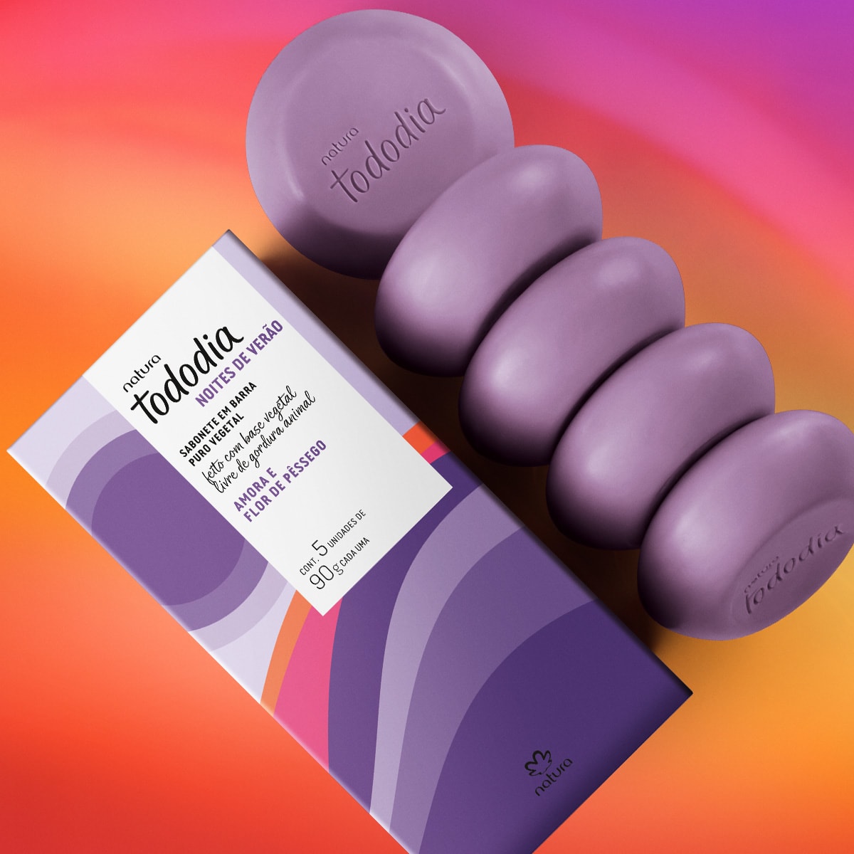 CAJA DE JABONES MORA Y FLOR DE DURAZNO 5 UND TODODIA3