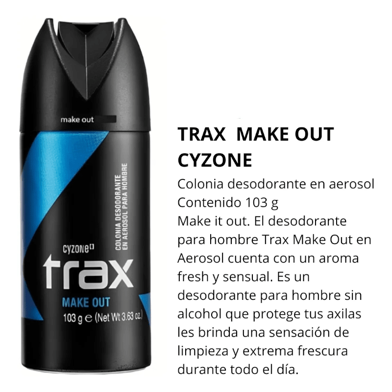 COLONIA DESODORANTE EN AEROSOL TRAX MAKE OUT 103 G2