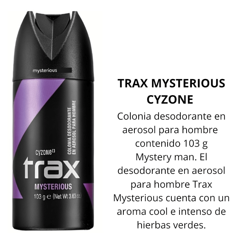 COLONIA DESODORANTE EN AEROSOL TRAX MYSTERIOUS 103 G2