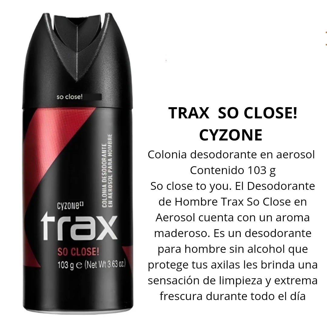 COLONIA DESODORANTE EN AEROSOL TRAX SO CLOSE 103 G2