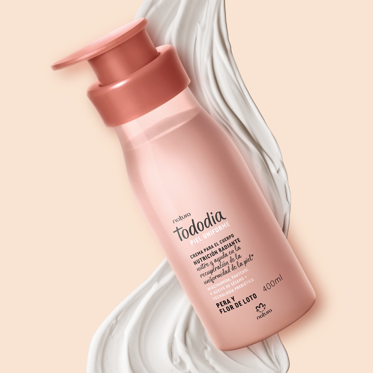 CREMA CORPORAL PERA Y FLOR DE LOTO TODODIA PIEL UNIFORME 400 ML3