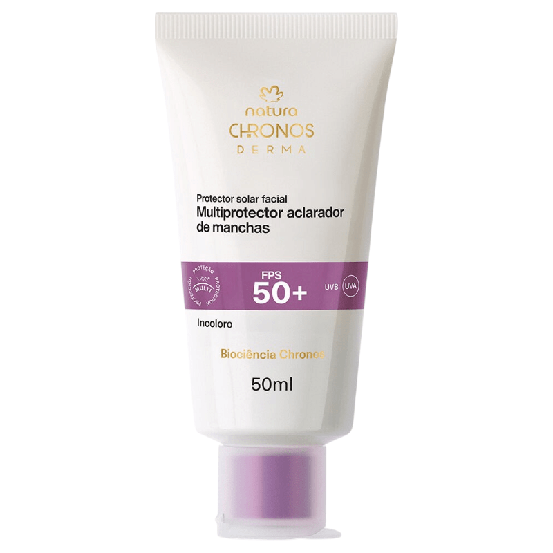 PROTECTOR SOLAR FACIAL MULTIPROTECTOR ACLARADOR DE MANCHAS FPS 50+ CHRONOS INCOLORO 50 ML 0